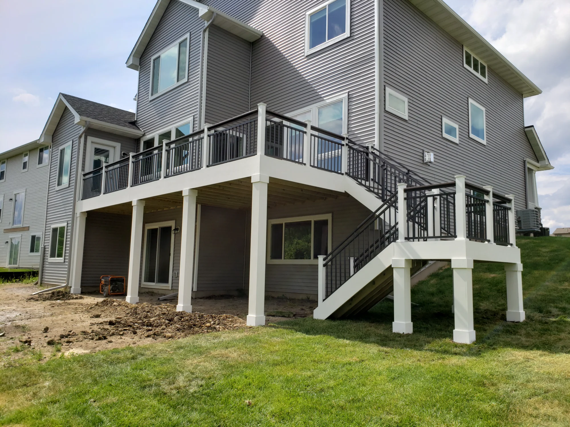 Modern elevated deck in Champlin