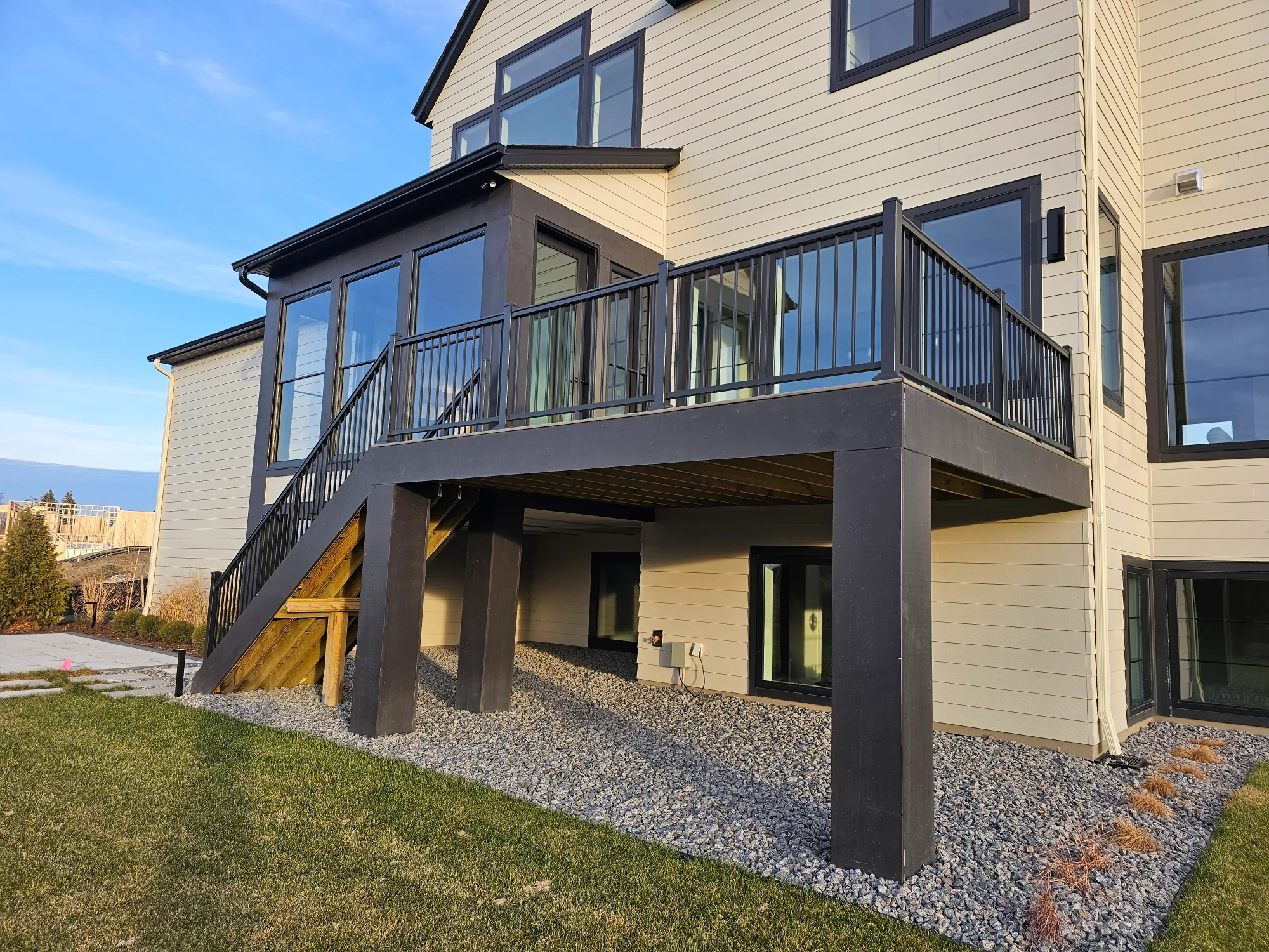 Elevated deck project in Minnesota